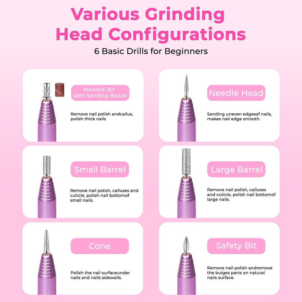 Portable Electric Nail Drill Kit for Salon-Quality Nails