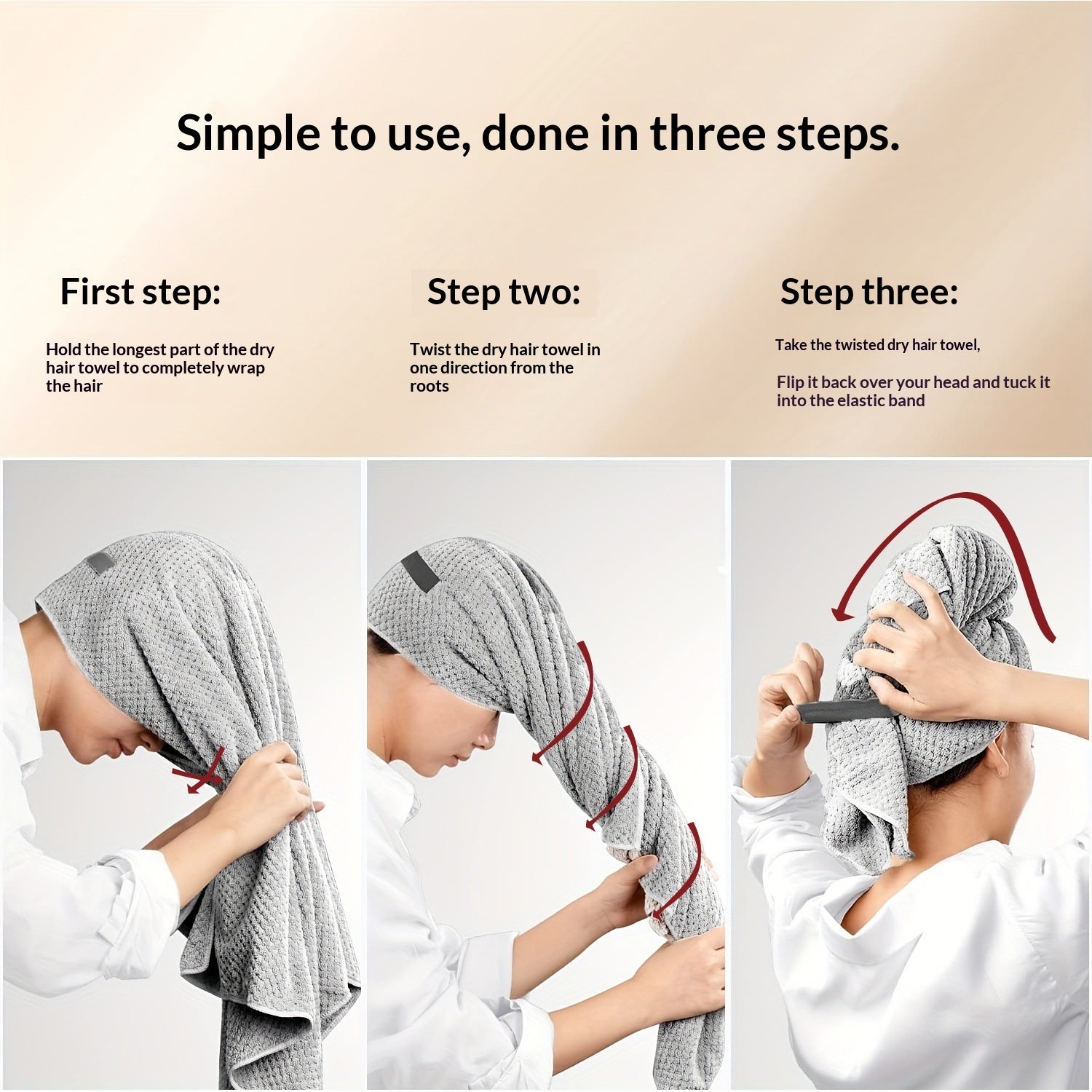 Gentle Microfiber Hair Towel for Frizz-Free, Healthy Hair