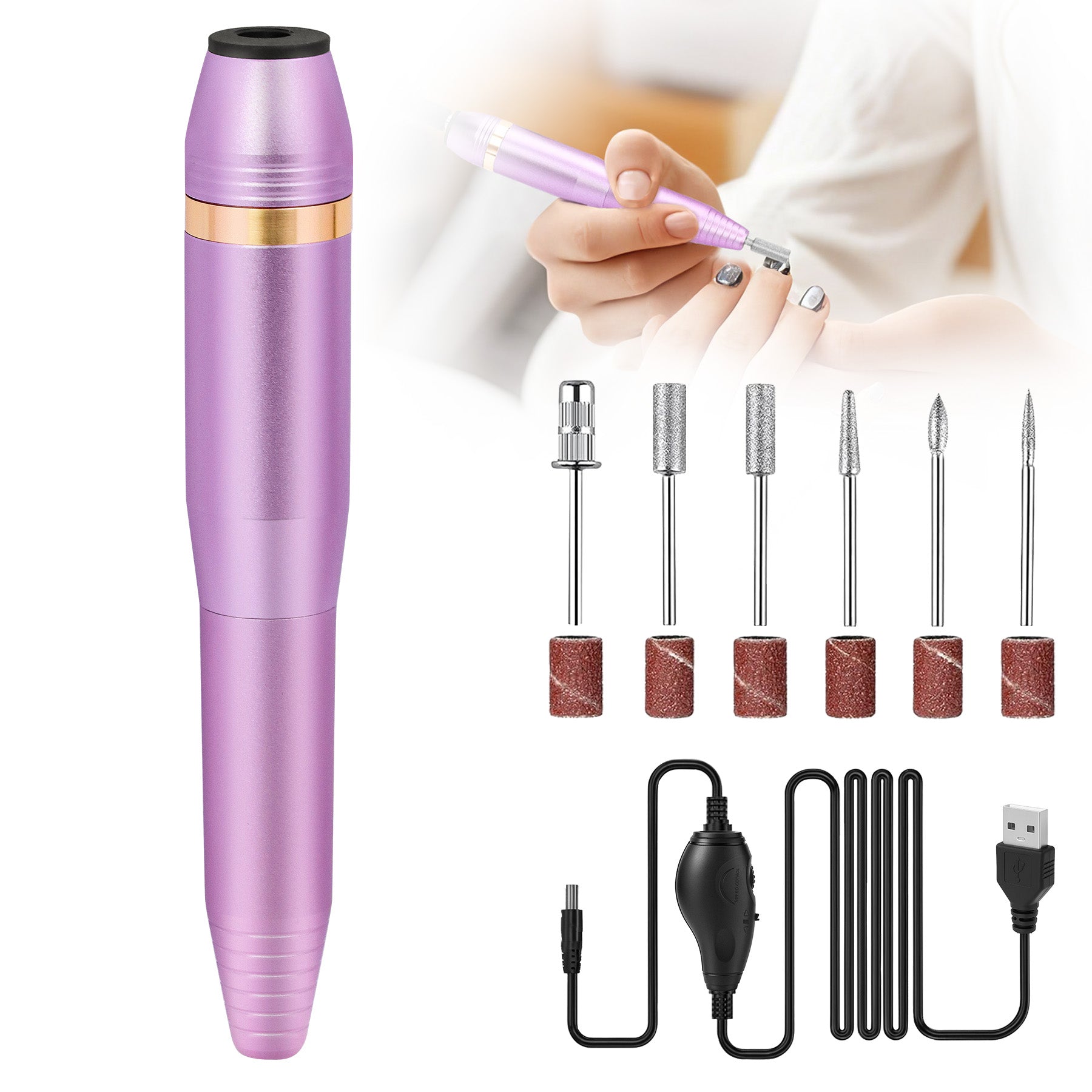 Portable Electric Nail Drill Kit for Salon-Quality Nails